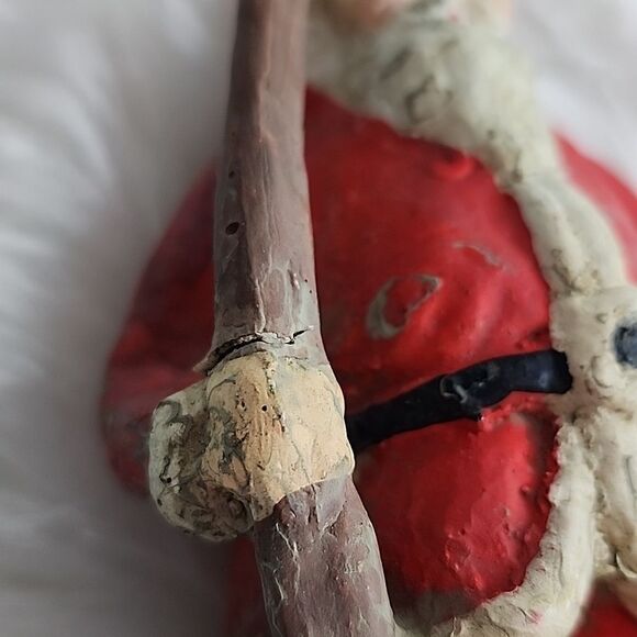 Clay Santa with his walking stick - Picture 7 of 7